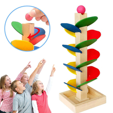 Children DIY Wooden Toys Colorful Building Blocks Tree Marble Ball Run Track Toys Kids Wood Game Toy Learning Educational Toy 2024 - buy cheap