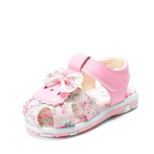 AOGT-Sandalias para bebés y niñas, zapatos antideslizantes de fondo suave, de princesa, con lazo de flores, zapatos y sandalias para niños, 2021 2024 - compra barato