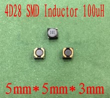 1000 unids/lote Inductores de potencia SMD 100UH 4D28 blindado SMD 5*5*3mm CDRH 4D28 101 de alta calidad 2024 - compra barato