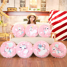 1pc 38cm Kawaii Round Unicorn Plush Toy Soft Cartoon Animal Doll Lovely Toys Cushion for Children Sofa & Nap Pillow Present 2024 - buy cheap