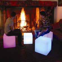 2015 free shipping 50cm LED cube chair for outdoor party/Led Glow Cube Stools Led Luminous Light Bar Stool Color Changeable 2024 - buy cheap