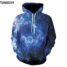 TUNSECHY Space Galaxy 3D Sweatshirts Men/Women Hoodies With Hat Print Stars Nebula Autumn Winter Loose Hooded Hoody Tops 2024 - buy cheap