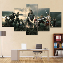 Jogo poster 5 peças lona final fantasia moderno pinturas decorativas na lona arte da parede para decoração casa 2024 - compre barato