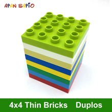 Big Size DIY Building Blocks Thin Figures Bricks 4x4Dot 8PCS Educational Creative Toys for Children Compatible With Brands 2024 - buy cheap