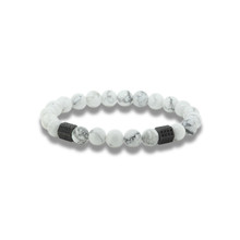 Pulseira de pedras acessória masculina, bracelete de pedra com faixa de pavimentação, cor preta, espaçador para joias femininas 2024 - compre barato