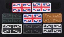 The Union Jack British flag 3D PVC patch PB050 Black Red Green Grey Tan Luminous 2024 - buy cheap