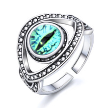 1 шт., панк, новое, индивидуальное, цветное, эффектное, регулируемое кольцо для глаз, винтажное, металлическое, цветное кольцо для женщин, мужское ювелирное изделие, R193-T2-1 2024 - купить недорого