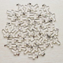 30pcs/lot Charms natural white watermelon stone cross beads pendants for DIY jewelry making women gift wholesale free shipping 2024 - buy cheap