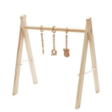 Nordic Baby Room Decor Wooden Play Gym With Three Mobiles Toy Pine Wood Baby Frame Play Gym Sensory Toy  Photography Props 2024 - buy cheap