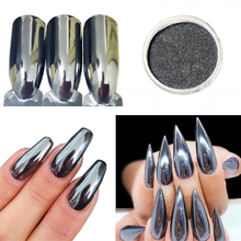 0.5g Black Mirror Dazzling Nail Glitter Metal Nail Art Chrome Powder Shiny Ultra Thin Pigment Dust Nail Decor For 2020 Christmas 2024 - buy cheap