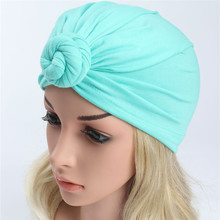 Gorro de turbante musulmán para mujer, gorros para la cabeza con nudo, India, Bandana, 1 unidad 2024 - compra barato