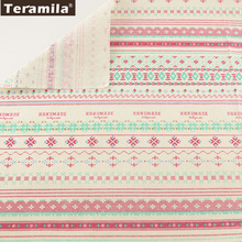 Sewing Material Tissu Pink Print Strips Tablecloth Pillow Bag Curtain Cushion Pillow Home Textile Cotton Linen Fabric  TERAMILA 2024 - compra barato