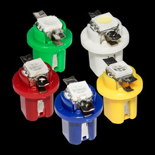 Lámpara LED T5 B8.5D para salpicadero de coche, 5050, 1 t5 SMD, 1smd, B8.5, led, luz lateral, blanco, azul, rojo, verde, 100x 2024 - compra barato