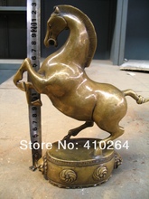 Бесплатная доставка [хорошая скидка] бронзовая статуя лошади 22 см на барабане 2024 - купить недорого