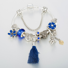ANNAPAER Tassel Charm Bracelets Beads Bracelet Rank Bangles Beads With Flower Heart DIY Jewelry Pulseras Gift for Women B19062 2024 - buy cheap