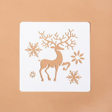 Christmas Stencil Snowflake Deer For Walls Painting Template Scrapbooking Stamp Album Decor DIY Xmas Card Office School Supplies 2024 - buy cheap