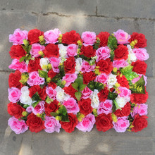 40x60cm Шелковая Роза искусственная Цветочная стена искусственный цветок для свадьбы шёлковые цветы для украшения стены 2024 - купить недорого