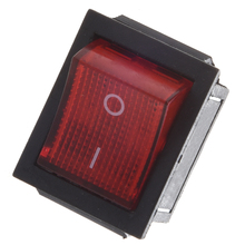 Wholesales Red Light Illuminated 4 Pin DPST ON/OFF Snap in Rocker Switch 16A 20A 250V AC 2024 - buy cheap