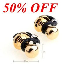 50% off Promotion!! free shipping  Gold Cufflinks wholesale copper design 100%guaranteed quality+free return retail 2024 - buy cheap