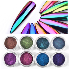 Espejo mágico de neón holográfico, pigmento camaleón Aurora, brillo, decoración de uñas 2024 - compra barato