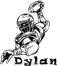 2015 new style Custom Name Text Football Sports Player  Vinyl Wall Art Sticker Decal free shipping 2024 - buy cheap