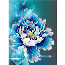 Blue flowers Diamond painting cross stitch Kit Diy Diamond embroidery 45*60cm Full coverage 3d square diamond mosaic rhinestones 2024 - buy cheap