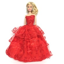 NK One Pcs Princess Кукольное свадебное платье Noble вечернее платье для куклы Барби модный дизайн наряд лучший подарок для девочки кукла 032A 2024 - купить недорого