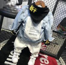 Boys set toddler boys clothingkids clothing sets fashion cartoon children spring and autumn Denim jacket + hoodies + jeans 3pcs 2024 - buy cheap