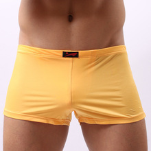 Sexy Underwear Men U Convex Pouch Boxer Shorts Cuecas Elastic Low-waist Ice Silk Male Underpants 7 Solid Color M-XXL 2024 - buy cheap