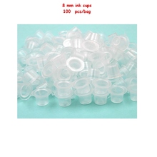 8mm Small Size Plastic Tattoo Ink Cup Tattoo Accessories for Tattoo Gun Needle Ink Tips 100PCS/Lot 2024 - buy cheap