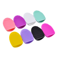 New Silicone Brush Cleaning Egg Brush Cosmetic Brush Cleanser Makeup Brush Scourer Squeegee Clean Tools 8 Colors 2024 - buy cheap