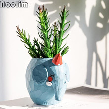 Colorful Cartoon Animal Ceramic Flower Pot Creative Personality Tabletop Vase Home Office Decoration Ornaments Gifts 2024 - buy cheap