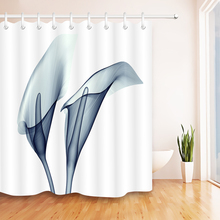 LB Calla Lilly 3D X-ray Blossom Transparent Flower Nature White Shower Curtain Art Waterproof Bathroom Fabric For Bathtub Decor 2024 - buy cheap