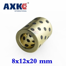 2021 Rolamentos Rodamientos Axk 8*12*20mm 8x12x20 Mm Linear Graphite Copper Set Bearing Bushing Oil Self-lubricating Jdb 8mm 2024 - buy cheap