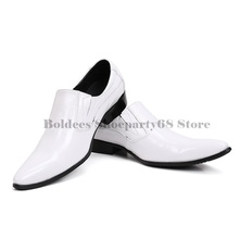 Runway Fashion Top Quality 2019 Leather Casual Men Shoes Fashion Men Flats Pointed Toe Comfortable Office Men Dress Shoes 2024 - buy cheap