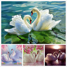 LZAIQIZG Diamond Embroidery Swan Pictures Of Rhinestones Diamond Mosaic Animals Diamond Painting Full Square Drill Wall Decor 2024 - buy cheap