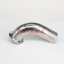 Fit Tube I/D 45mm Barbed 304 Stainless Steel Ferrule OD 2" Sanitary Ferrule 90 Degree Elbow Pipe Fitting 2024 - buy cheap