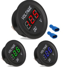 DC 12V-24V Waterproof Motorcycle Voltmeter Gauge Volt Meter 12v Car Digital Voltmeter Display 3 Colors 2024 - buy cheap