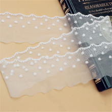 2yards white flower lace Trim dots DIY dress width 5.8cm high quality Sofa curtain Arts Crafts sewing Africa lace fabric 2024 - buy cheap