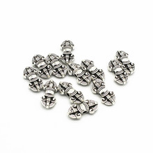 100 PCS 18.3mm*8.9mm Vintage Buddhist Zinc Alloy Antique Silver Color Vajry Pestle Charms Spacer Beads For Jewelry Making 2024 - buy cheap