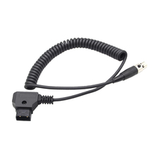 Cabo adaptador de torneira d macho para 4 pinos mini xlr fêmea cabo enrolado de energia para câmera monitor tvlogic para sony f55 2024 - compre barato