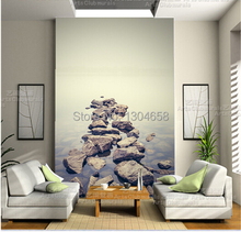 Envío Gratis papel pintado personalizado mural Misty Seascape televisión moderna 3D sofá dormitorio papel tapiz telón de fondo 2024 - compra barato