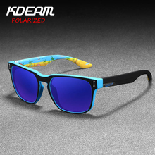 KDEAM-gafas de sol polarizadas cuadradas para hombre y mujer, lentes de sol deportivas con marco de cubierta suave mate, UV con funda, KD1302, novedad 2024 - compra barato