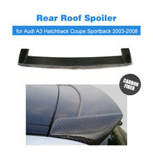 Углеродного волокна черный автомобиль заднее крыло крыши спойлер Спорт Тип для Audi A3 хэтчбек купе Sportback 2003-2008 2024 - купить недорого