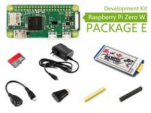 Комплект для разработки Raspberry Pi Zero W, электронная бумага 2,13 дюйма, адаптер питания для Micro SD карты и основные детали 2024 - купить недорого