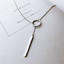 XIYANIKE Vintage 925 Sterling Silver Jewelry Circle Strip Long Chain Pendants&Necklaces sterling-silver Choker Necklace VNS8002 2024 - купить недорого