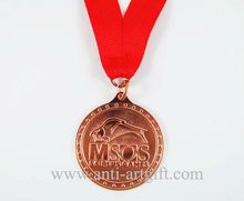 Customized gold medals wolf sports award with red ribbon OEM/ODM service No MOQ high quality 2024 - buy cheap