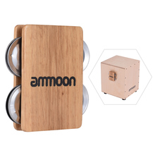 ammoon Cajon Box Drum Companion Drum Accessories 4-bell Jingle Castanet for Hand Percussion Instruments 2024 - buy cheap