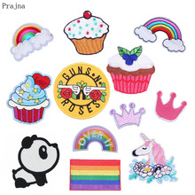 Prajna Crown Duck Pride Patch Guns Roses Iron On Embroidered Patches Anime Rainbow Stripe Cartoon Gay Flag Patch Applique Fabric 2024 - buy cheap