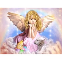 5d faça você mesmo pintura diamante cristal menina ponto cruz anjo resina completo mosaico imitação de diamante bordado imagem faça você mesmo pinturas 2024 - compre barato